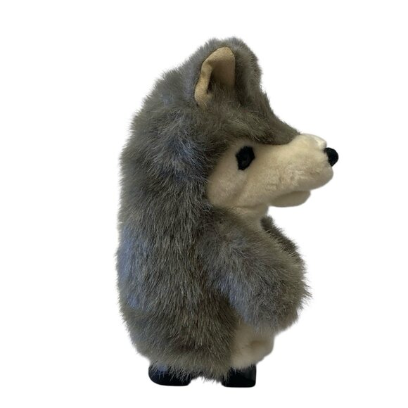 Folkmanis Little Wolf Gray Furry Hand Puppet 8" Plush Toy with Tags - Picture 5 of 11
